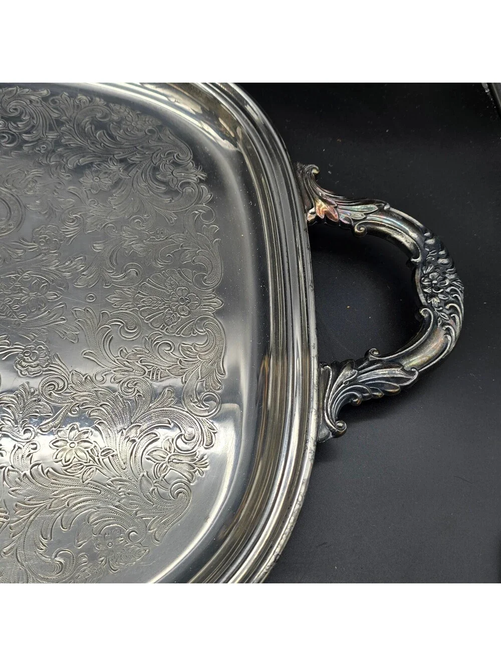 Vintage Suffolk Silversmiths Silverplate Coffee & Tea Set Tray  5 Pc Classique